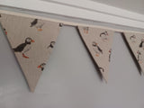 Puffins fabric bunting