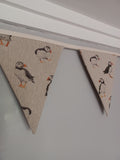 Puffins fabric bunting