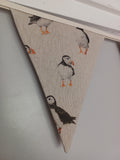 Puffins fabric bunting