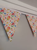 Fruit and Ice Lolly fabric bunting