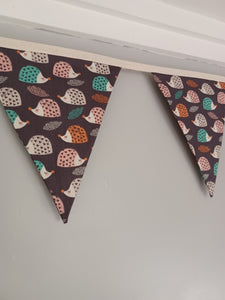 Hedgehogs fabric bunting