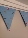 Nursery bunting, aeroplanes and parachutes