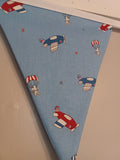 Nursery bunting, aeroplanes and parachutes