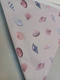 Sea shells fabric bunting, lilac, pinks and blues