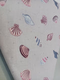 Sea shells fabric bunting, lilac, pinks and blues