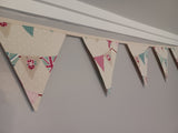 Bunting, party decoration, bunting design fabric made into bunting