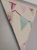 Bunting, party decoration, bunting design fabric made into bunting