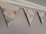 Bunting, party decoration, bunting design fabric made into bunting