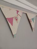 Bunting, party decoration, bunting design fabric made into bunting
