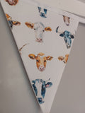Cows fabric bunting