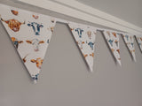 Cows fabric bunting