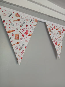 Baking fabric bunting, gift for Baker