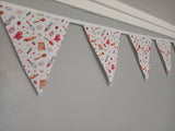 Baking fabric bunting, gift for Baker