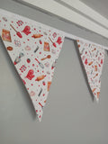 Baking fabric bunting, gift for Baker