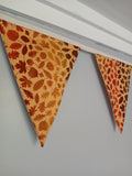 Autumn leaves bunting. Fabric fall decoration.