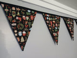 Winter warmers fabric bunting,  Christmas Decoration