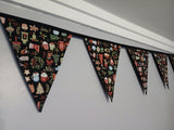 Winter warmers fabric bunting,  Christmas Decoration