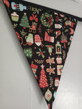 Winter warmers fabric bunting,  Christmas Decoration