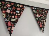 Winter warmers fabric bunting,  Christmas Decoration