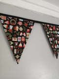 Winter warmers fabric bunting,  Christmas Decoration