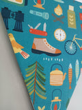 Great outdoors fabric bunting