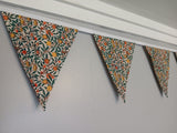 Fruit fabric bunting, William Morris, Pomegranate and Lemon