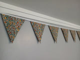 Fruit fabric bunting, William Morris, Pomegranate and Lemon