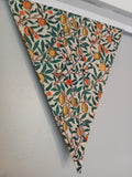 Fruit fabric bunting, William Morris, Pomegranate and Lemon