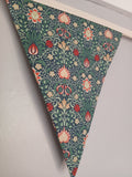 William Morris Persian fabric bunting