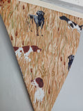 Gundogs fabric bunting,  country life home decor