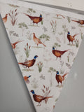 Pheasants fabric bunting,  country life home decor