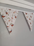 Pheasants fabric bunting,  country life home decor