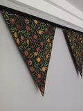 Fruit fabric bunting, William Morris, Pomegranate and Lemon