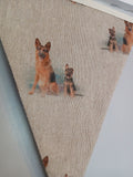 German Shepherd fabric bunting.