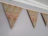 Corncockle Flower William Morris fabric bunting