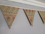 Corncockle Flower William Morris fabric bunting