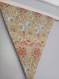 Corncockle Flower William Morris fabric bunting