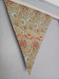 Corncockle Flower William Morris fabric bunting