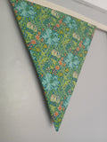 Golden Lily William Morris fabric bunting,