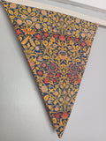 Violet and Cornflower fabric bunting,  William Morris