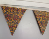 Violet and Cornflower fabric bunting,  William Morris