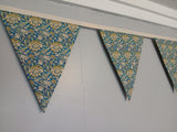 Art Nouveau Flowers Fabric Bunting,  William Morris design