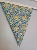 Art Nouveau Flowers Fabric Bunting,  William Morris design