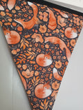 Foxes fabric bunting, Autumnal home decor