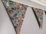 Woodland Animals fabric bunting, Autumn home decor