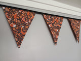 Foxes fabric bunting, Autumnal home decor