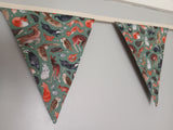 Woodland Animals fabric bunting, Autumn home decor