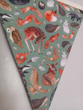 Woodland Animals fabric bunting, Autumn home decor