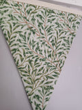 Willow Bough and Green fabric bunting