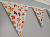 Autumn leaves fabric bunting